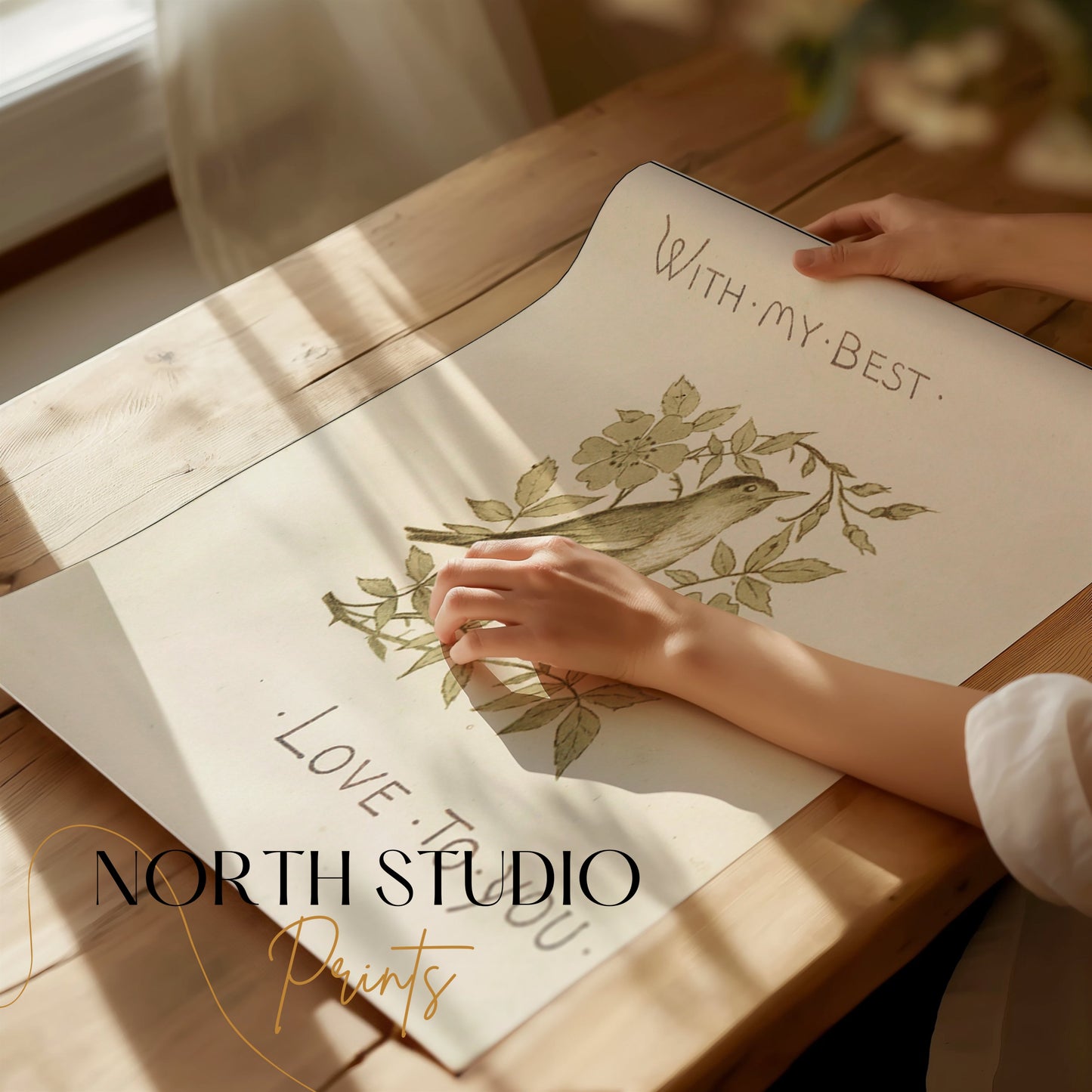 Premium Poster of With My Best Love To You Bird Art Print Posters