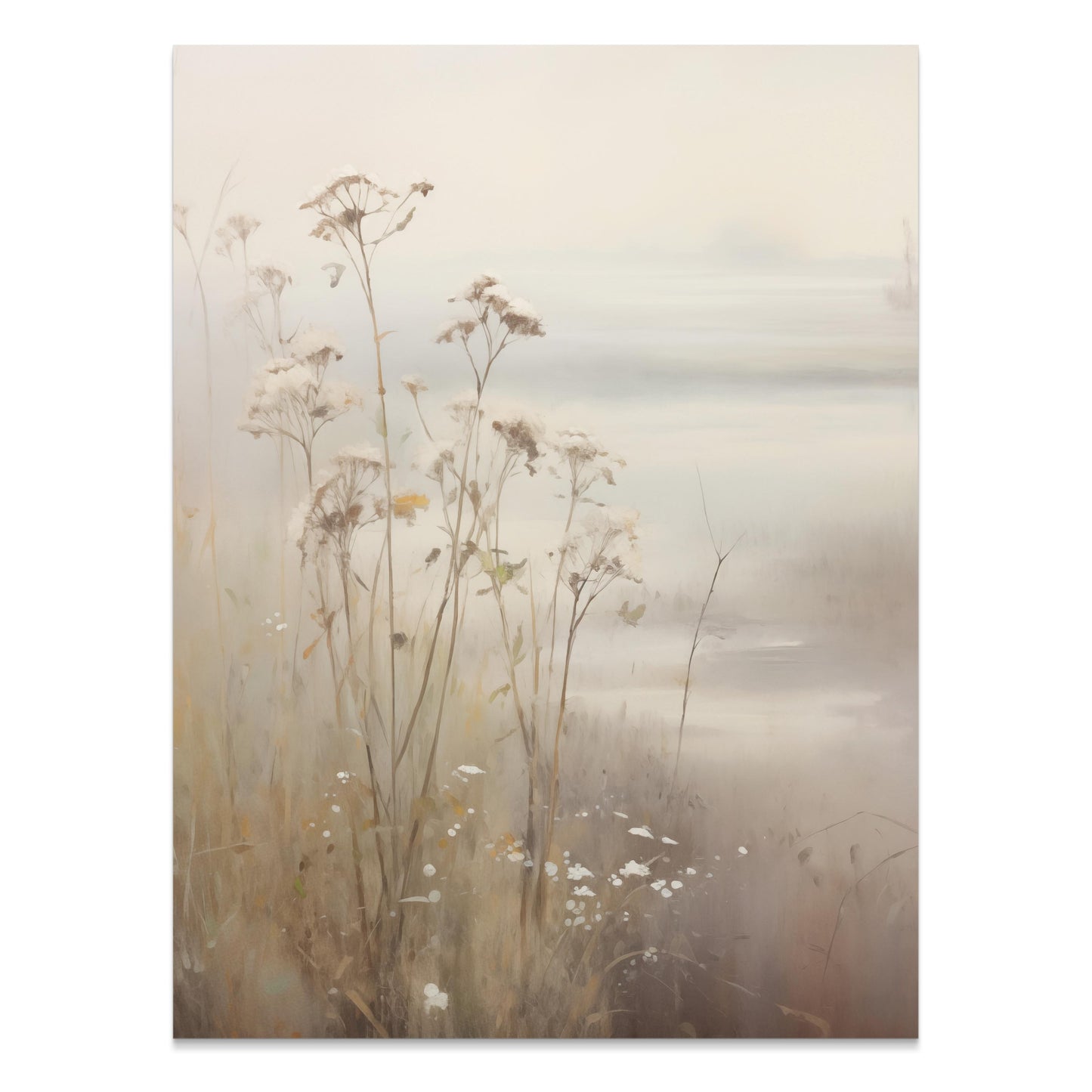 Premium Poster of Serene Coastal Landscape with Wildflowers Posters