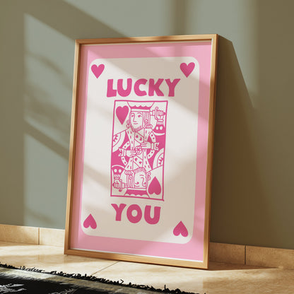 Premium Poster of Lucky You Playing Card Design Posters