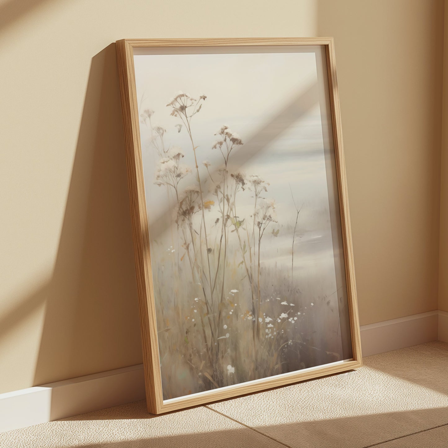 Premium Poster of Serene Coastal Landscape with Wildflowers Posters