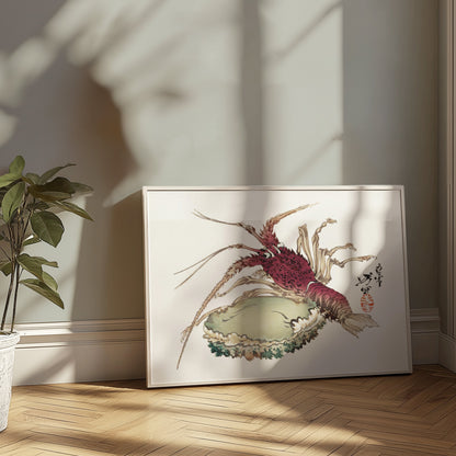 Premium Poster of Intricate Detailed Japanese Crab Art Print Posters