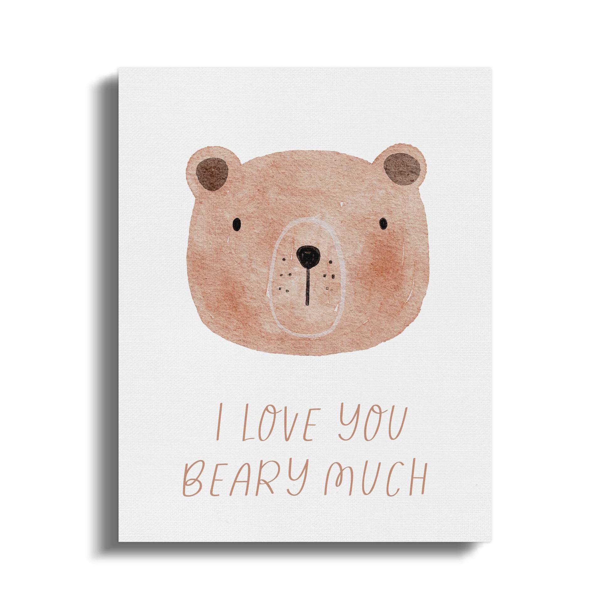 Premium Poster of I Love You Beary Much Nursery Wall Art Canvas Wraps
