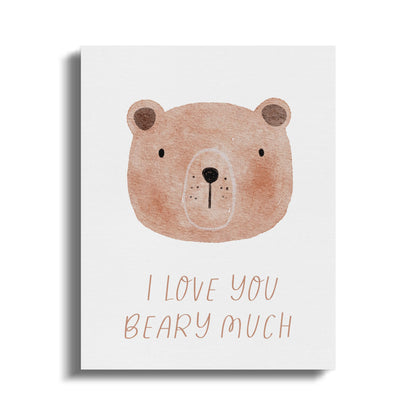 Premium Poster of I Love You Beary Much Nursery Wall Art Canvas Wraps