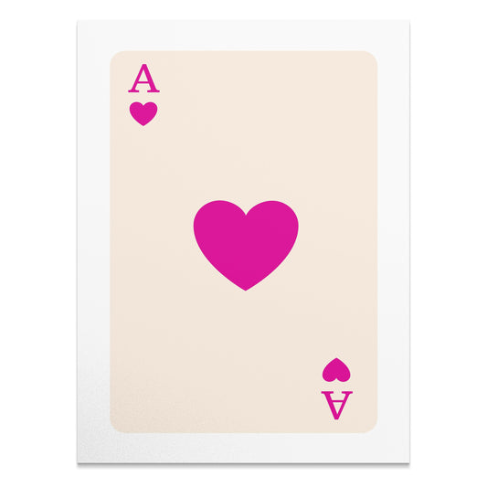 Premium Poster of Ace of Hearts Playing Card Wall Art Posters