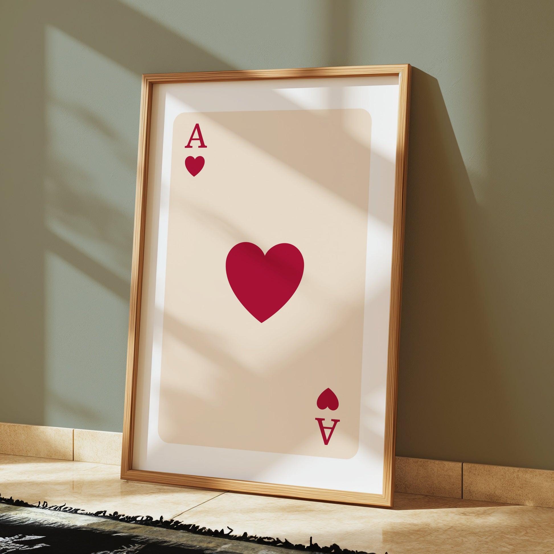 Premium Poster of Ace of Hearts Playing Card Design Posters