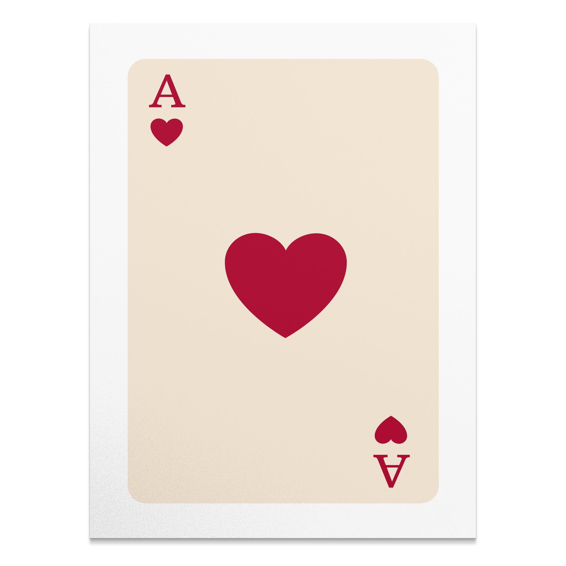 Premium Poster of Ace of Hearts Playing Card Design Posters