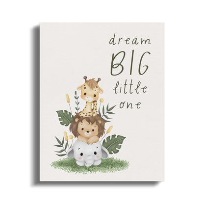 Premium Poster of Dream Big Little One Nursery Wall Art Canvas Wraps
