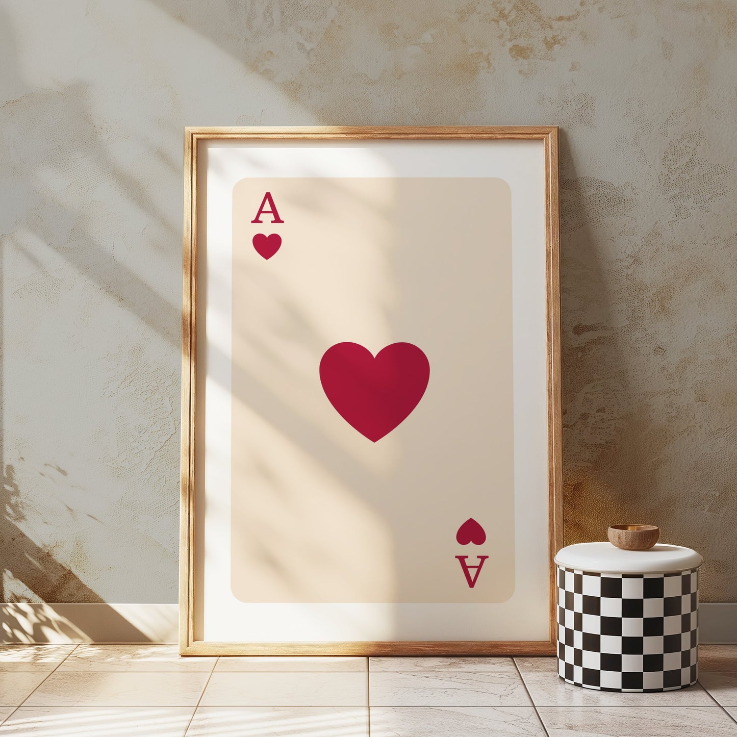Premium Poster of Ace of Hearts Playing Card Design Posters