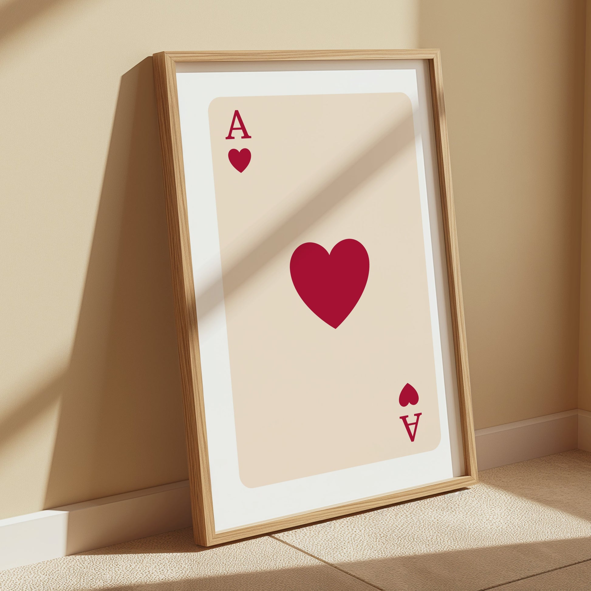 Premium Poster of Ace of Hearts Playing Card Design Posters