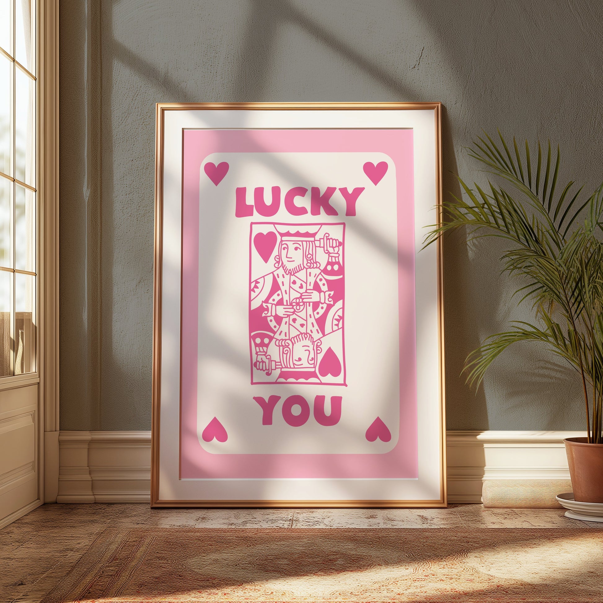 Premium Poster of Lucky You Playing Card Design Posters