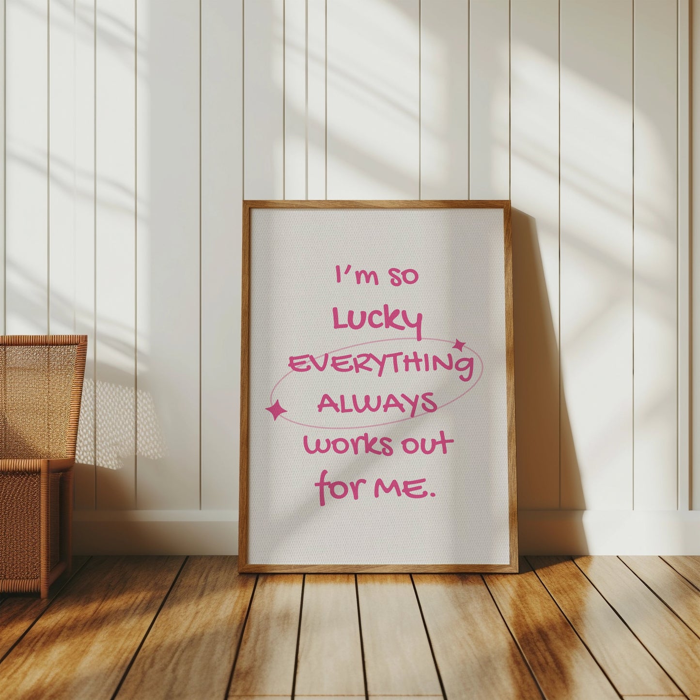 Premium Poster of I'm So Lucky Everything Always Works Out for Me Posters