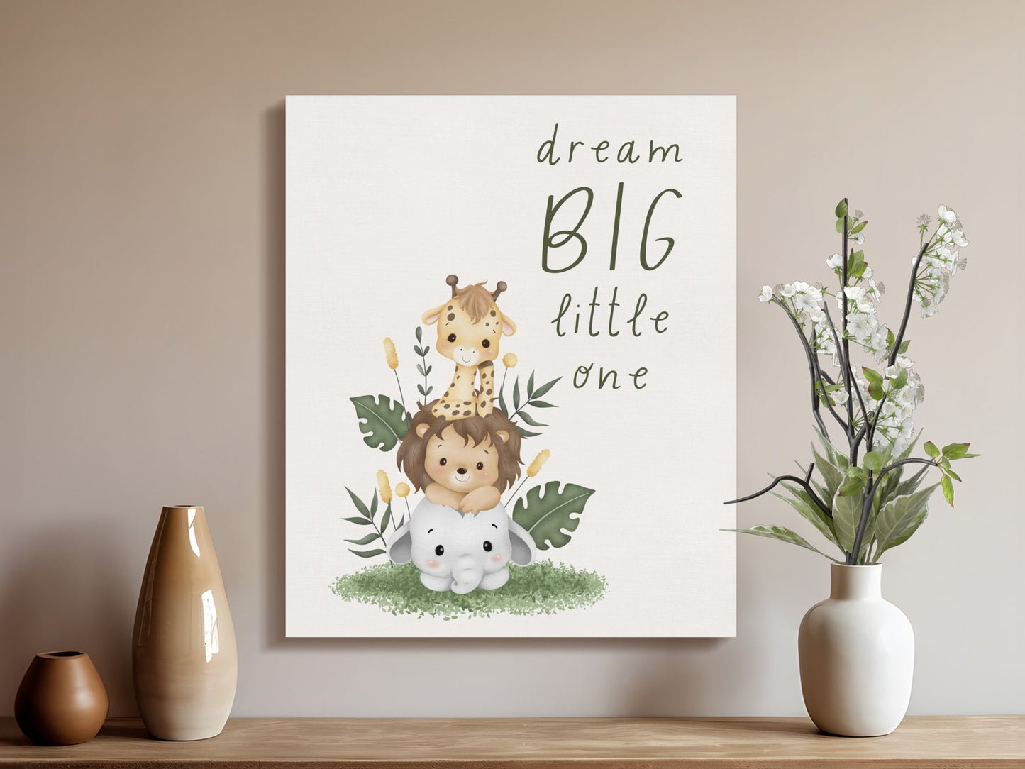 Premium Poster of Dream Big Little One Nursery Wall Art Canvas Wraps