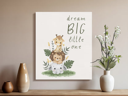 Premium Poster of Dream Big Little One Nursery Wall Art Canvas Wraps