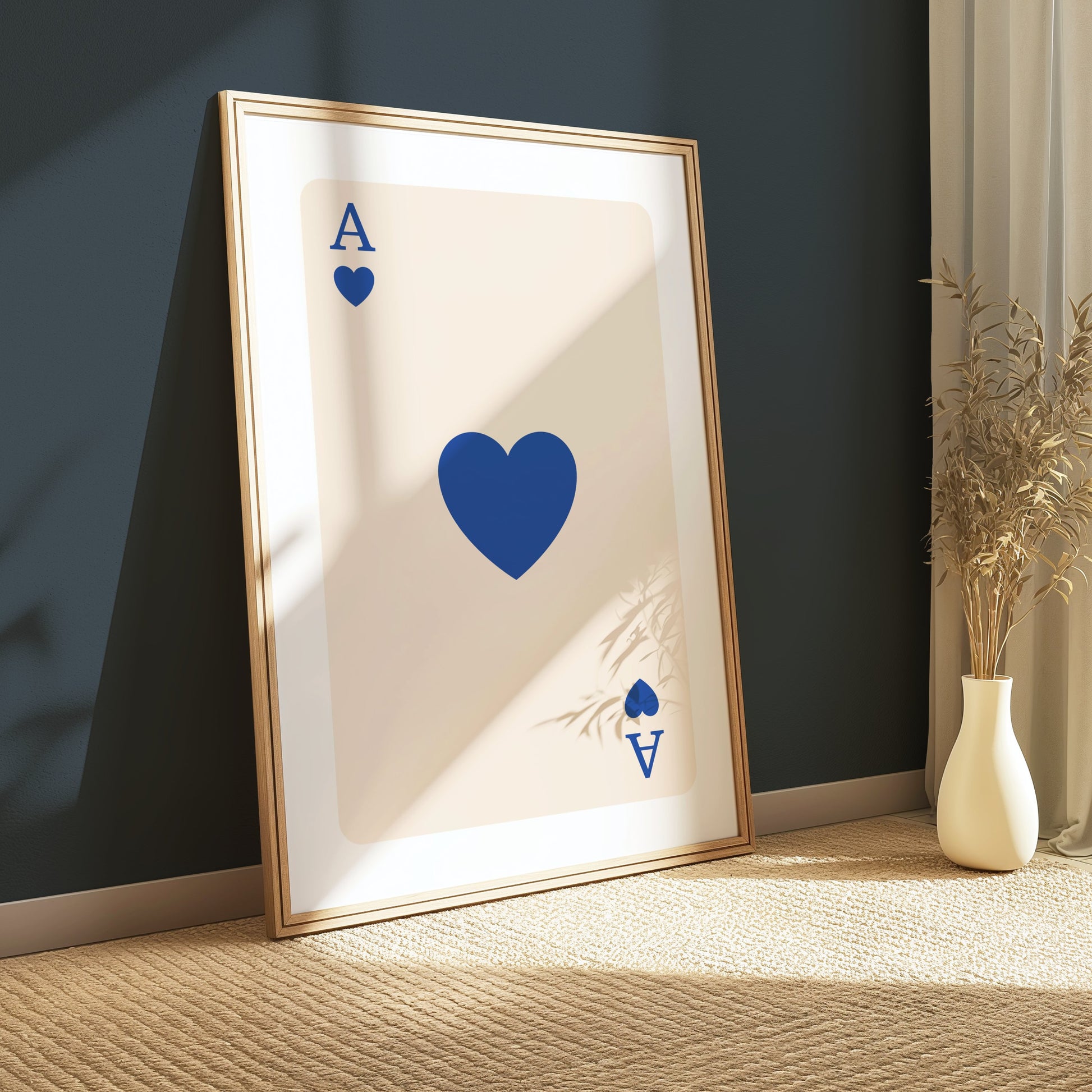 Premium Poster of Ace of Hearts Playing Card Art Print Posters