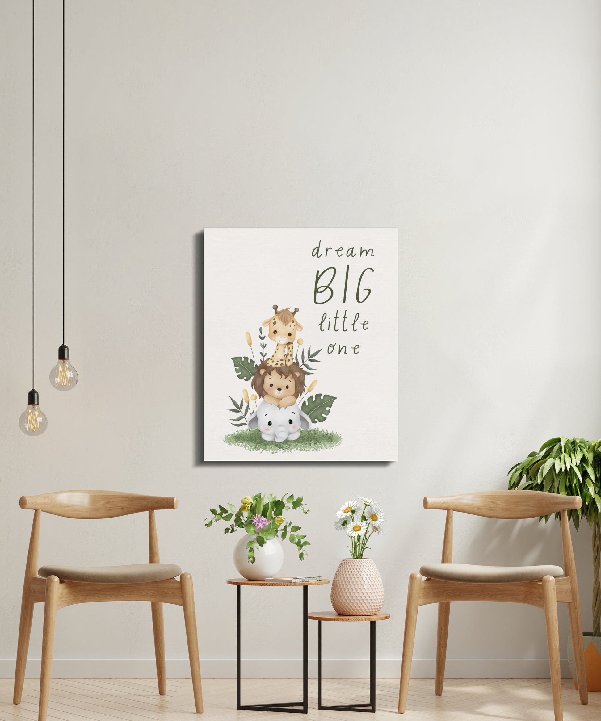 Premium Poster of Dream Big Little One Nursery Wall Art Canvas Wraps
