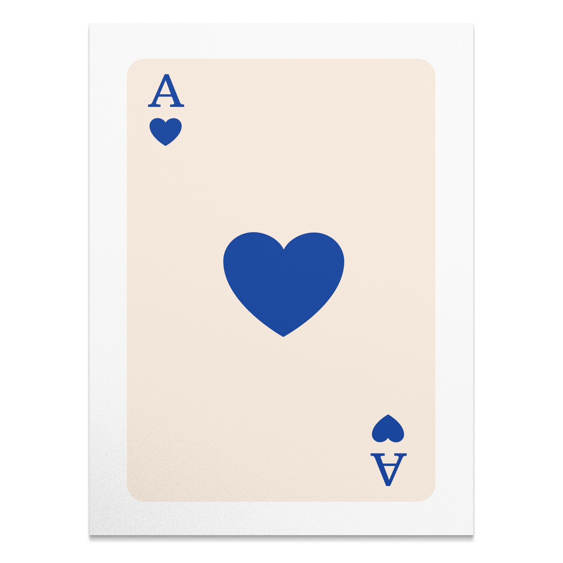 Premium Poster of Ace of Hearts Playing Card Art Print Posters