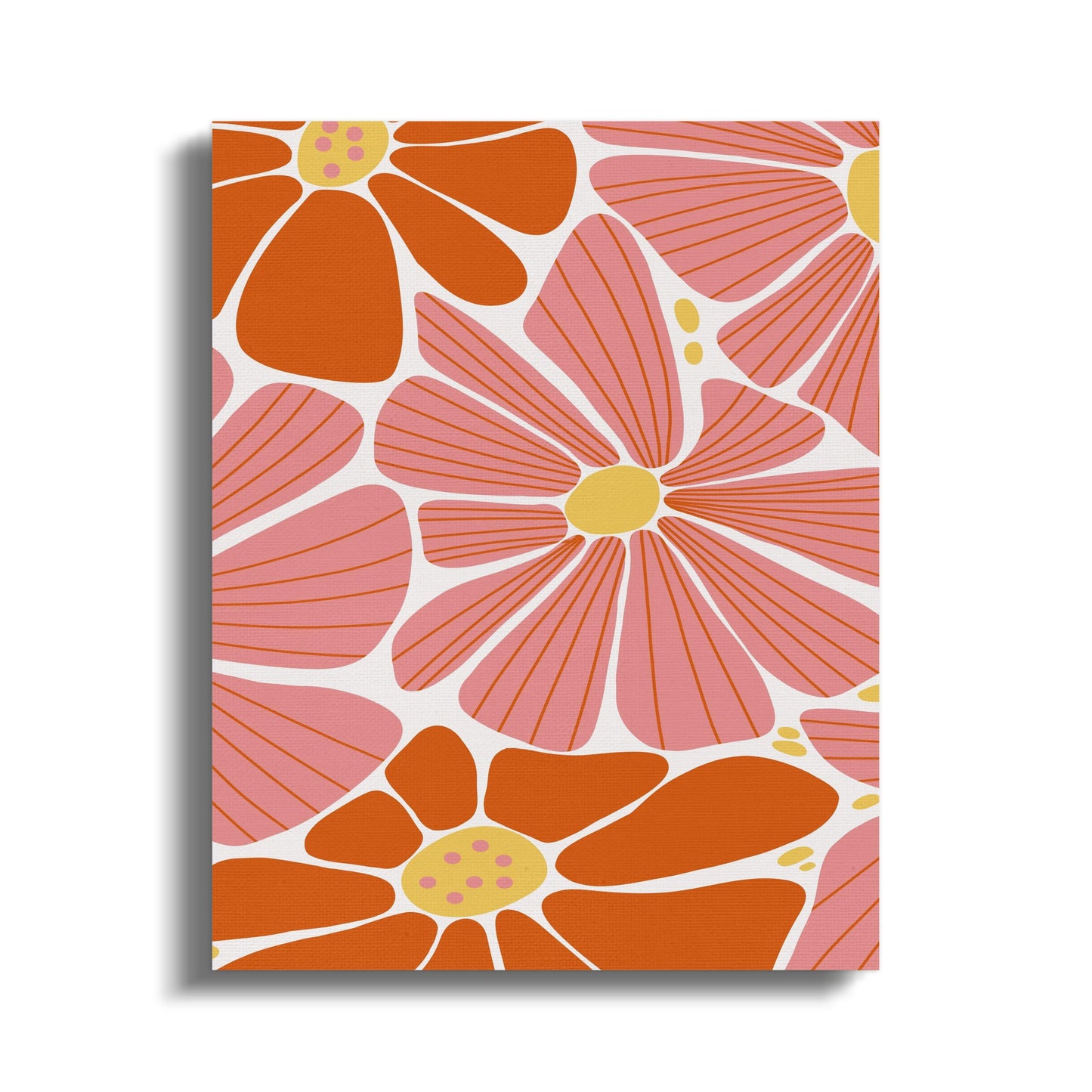 Premium Poster of Vibrant Abstract Floral Wall Art Canvas Wraps