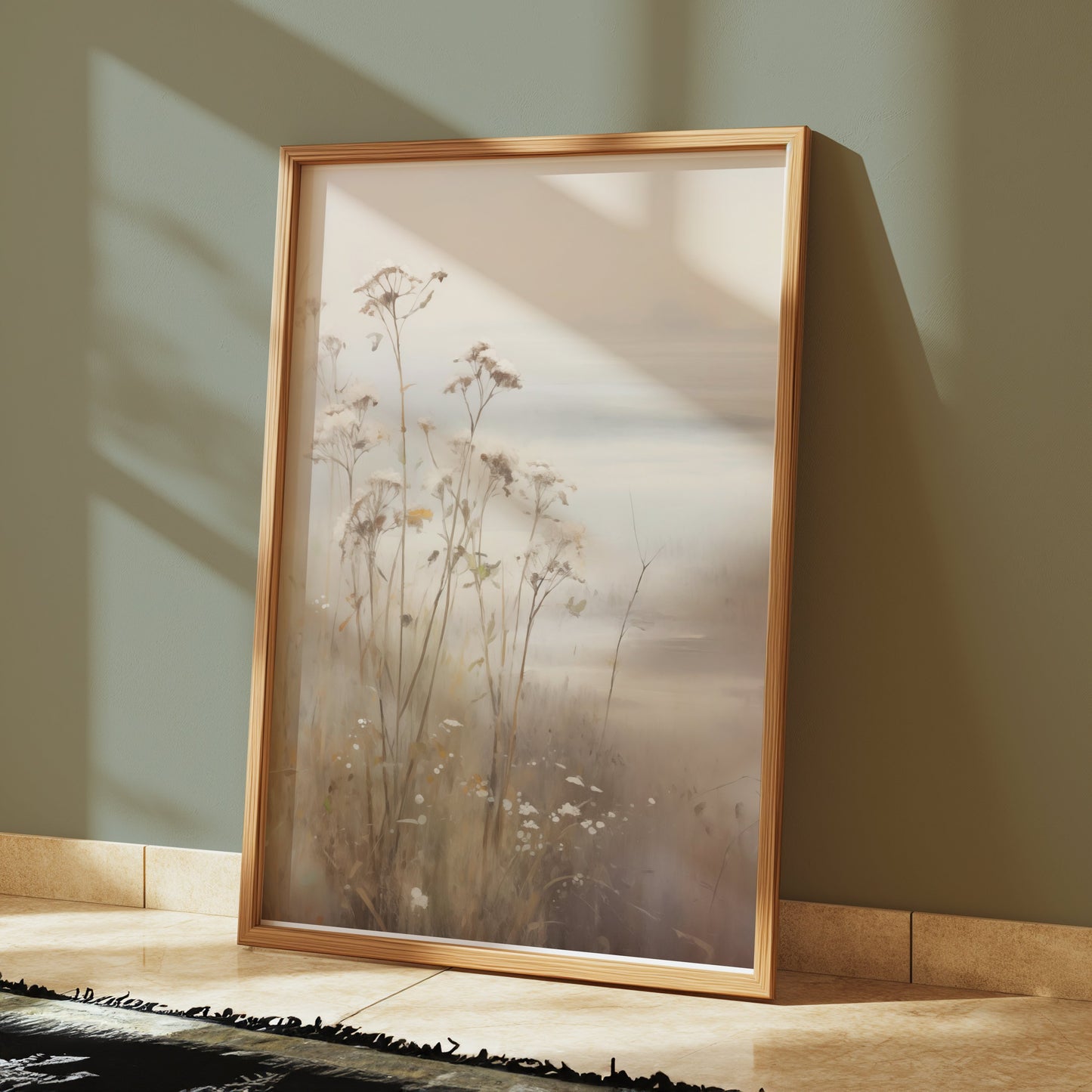 Premium Poster of Serene Coastal Landscape with Wildflowers Posters
