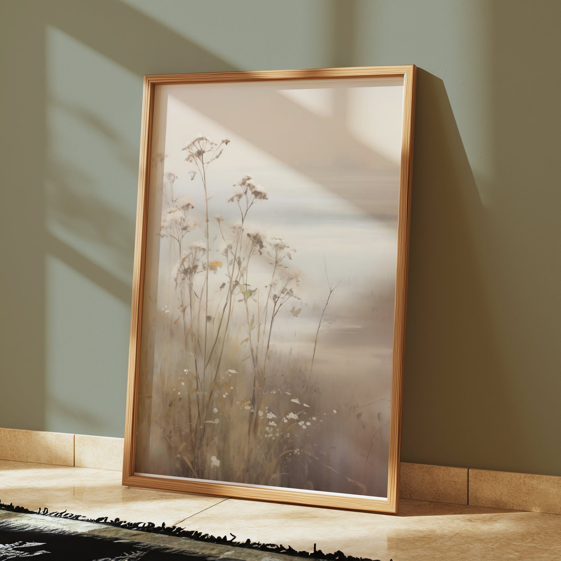 Premium Poster of Serene Coastal Landscape with Wildflowers Posters