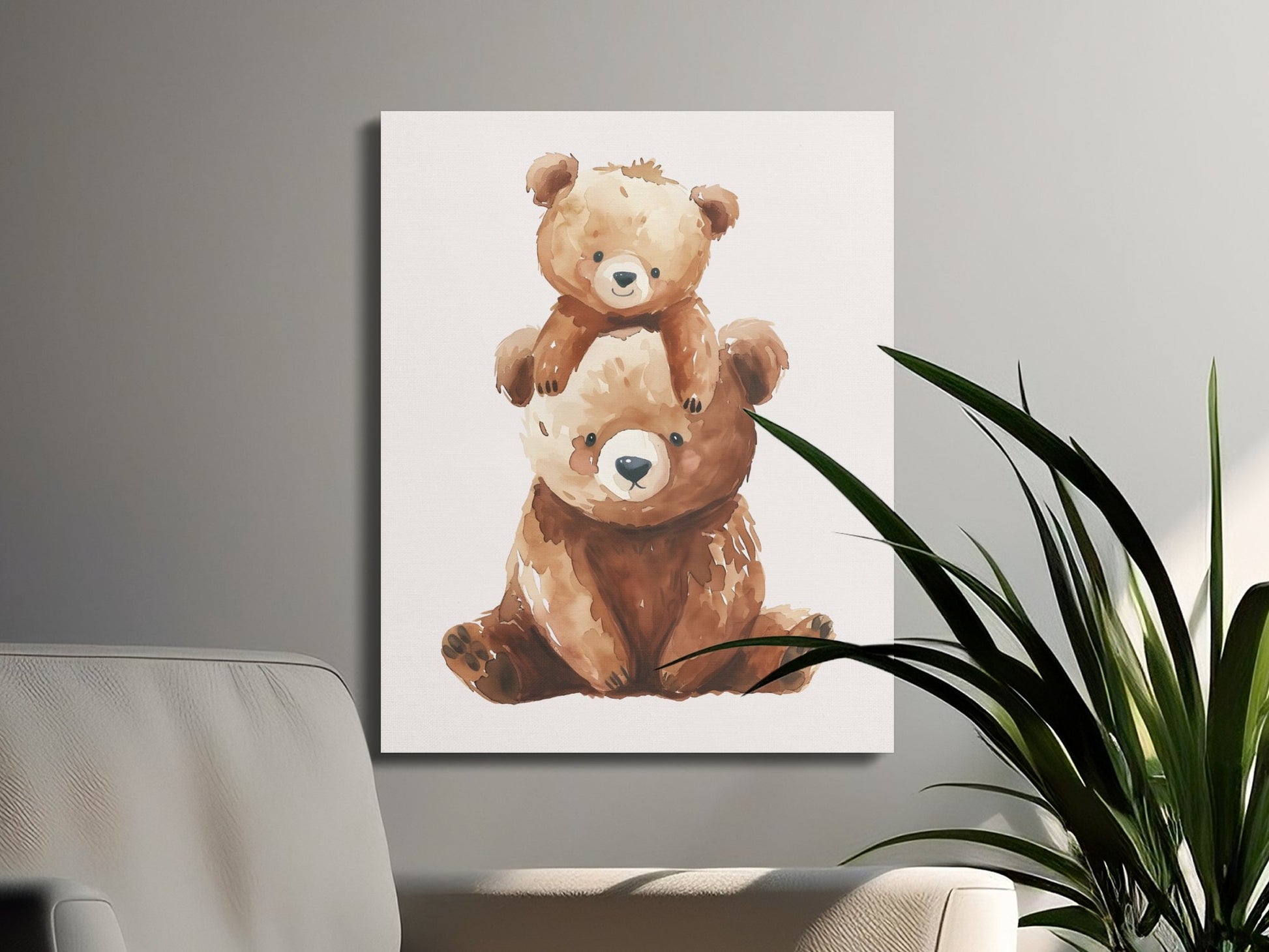 Premium Poster of Adorable Teddy Bears Nursery Wall Art Canvas Wraps