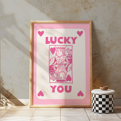 Premium Poster of Lucky You Playing Card Design Posters