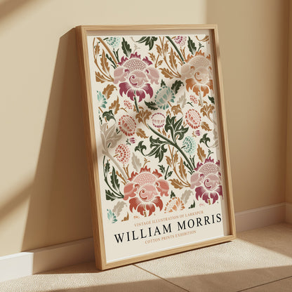 Premium Poster of William Morris Vintage Larkspur Illustration Posters