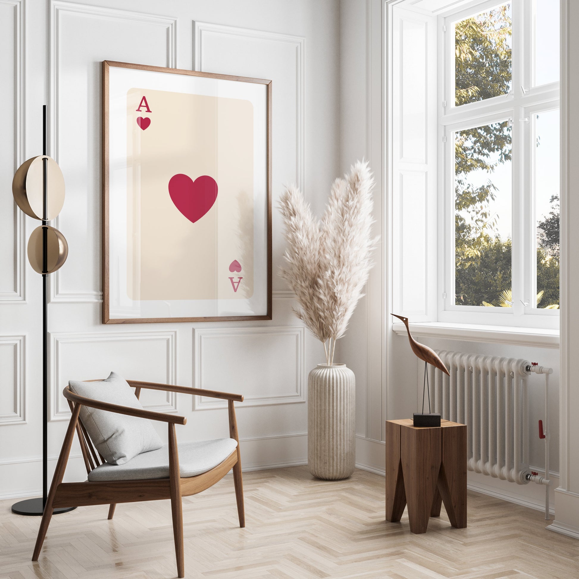Premium Poster of Ace of Hearts Playing Card Design Posters