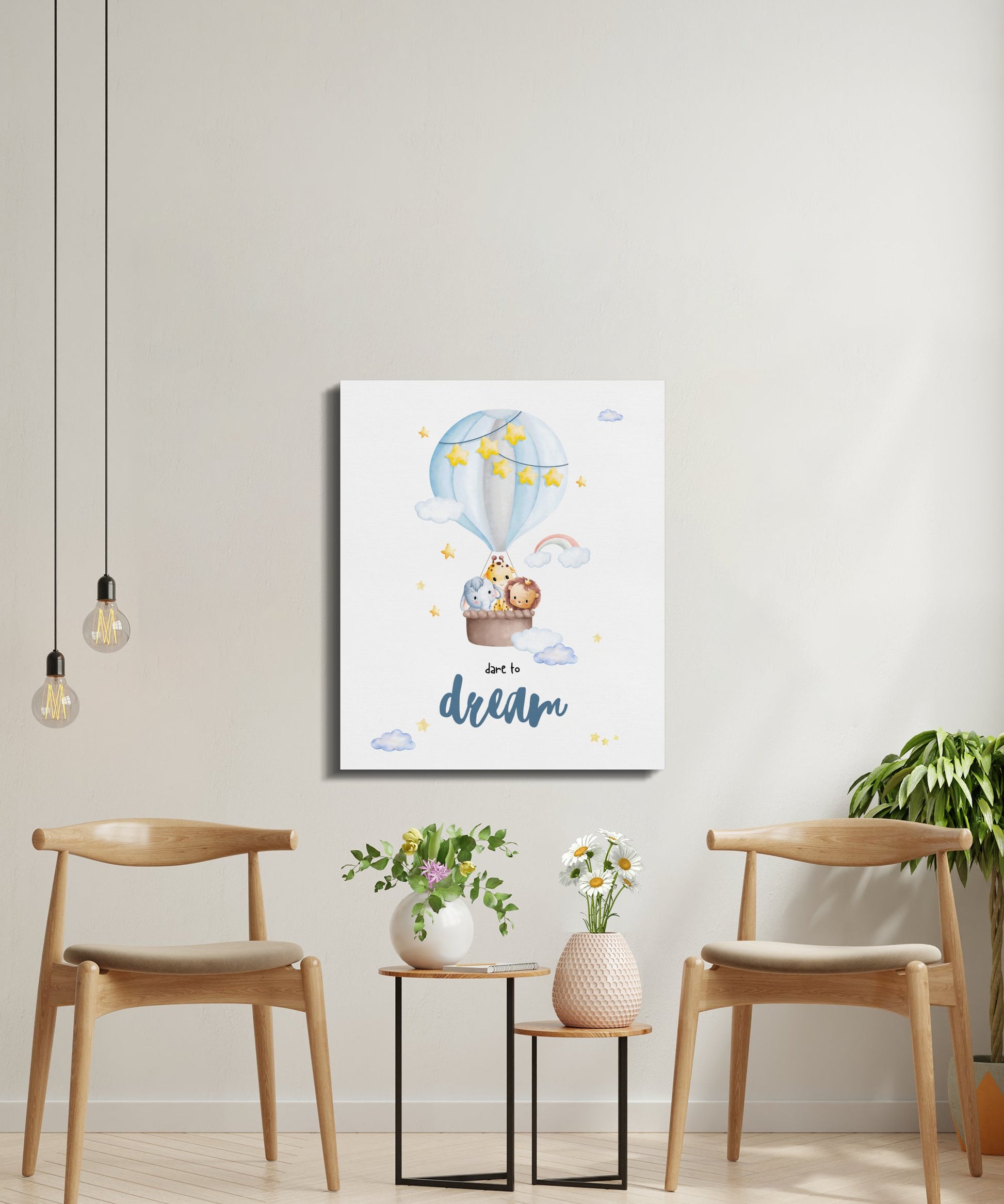 Premium Poster of Dare to Dream Nursery Wall Art Canvas Wraps