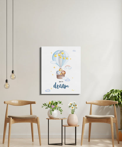Premium Poster of Dare to Dream Nursery Wall Art Canvas Wraps