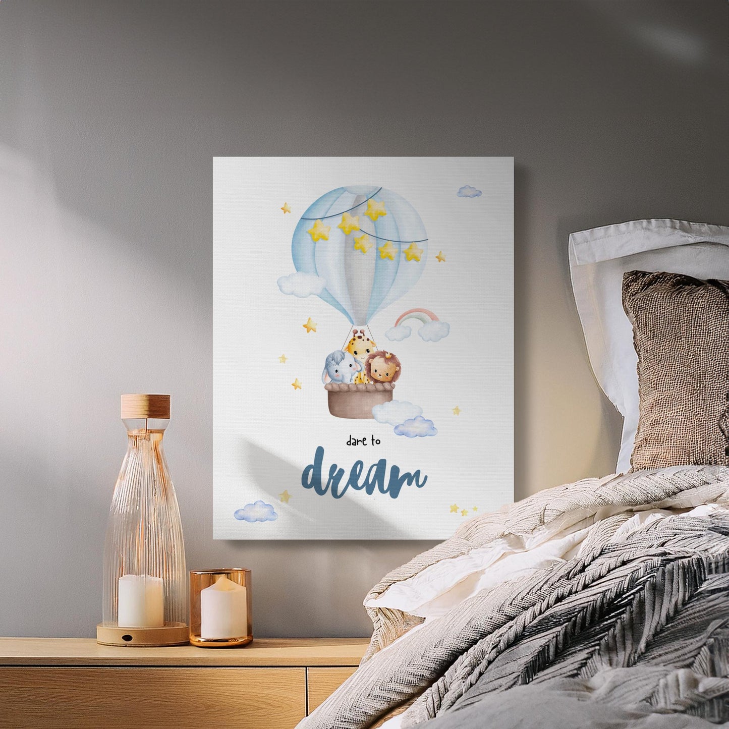 Premium Poster of Dare to Dream Nursery Wall Art Canvas Wraps