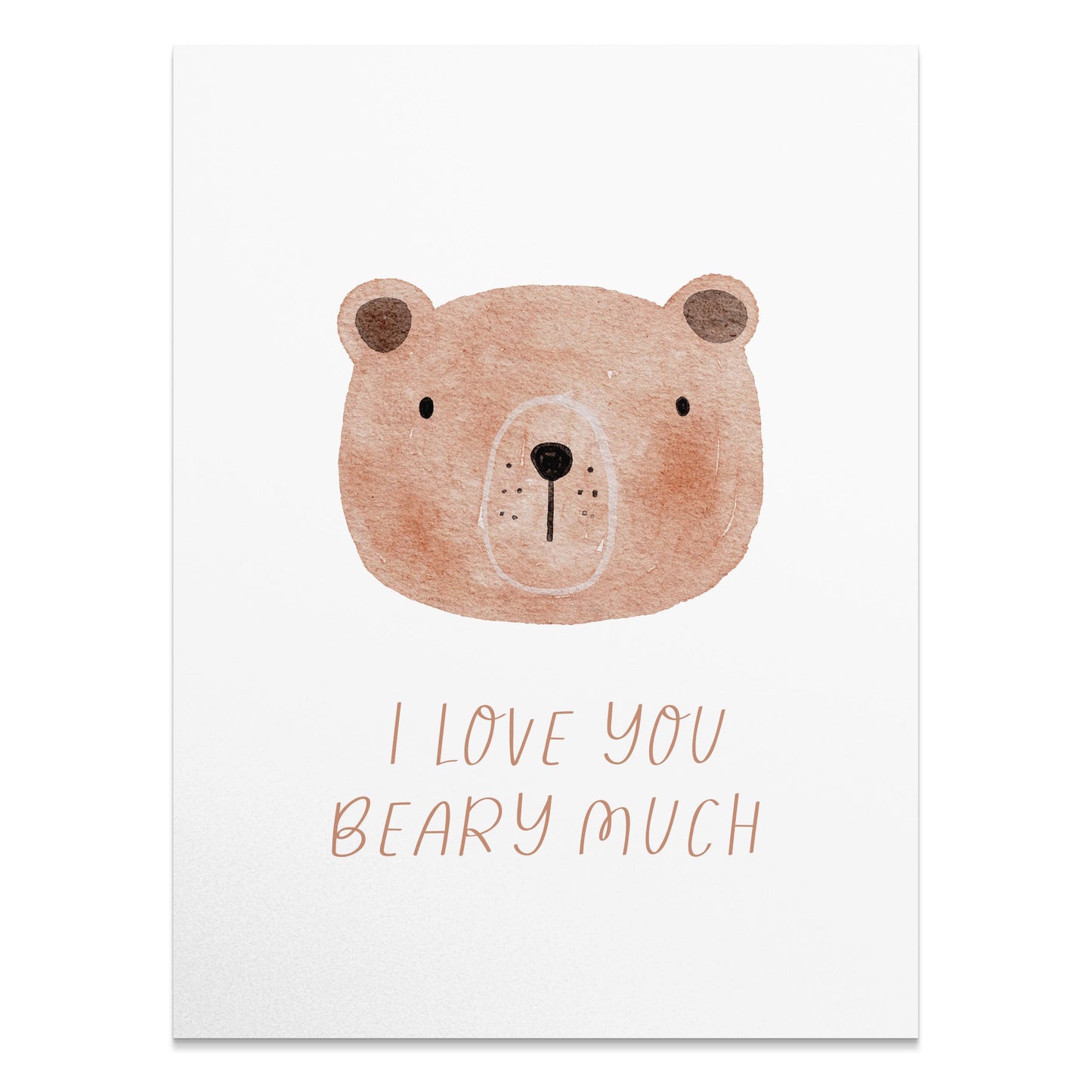 Premium Poster of I Love You Beary Much Cute Bear Illustration Posters