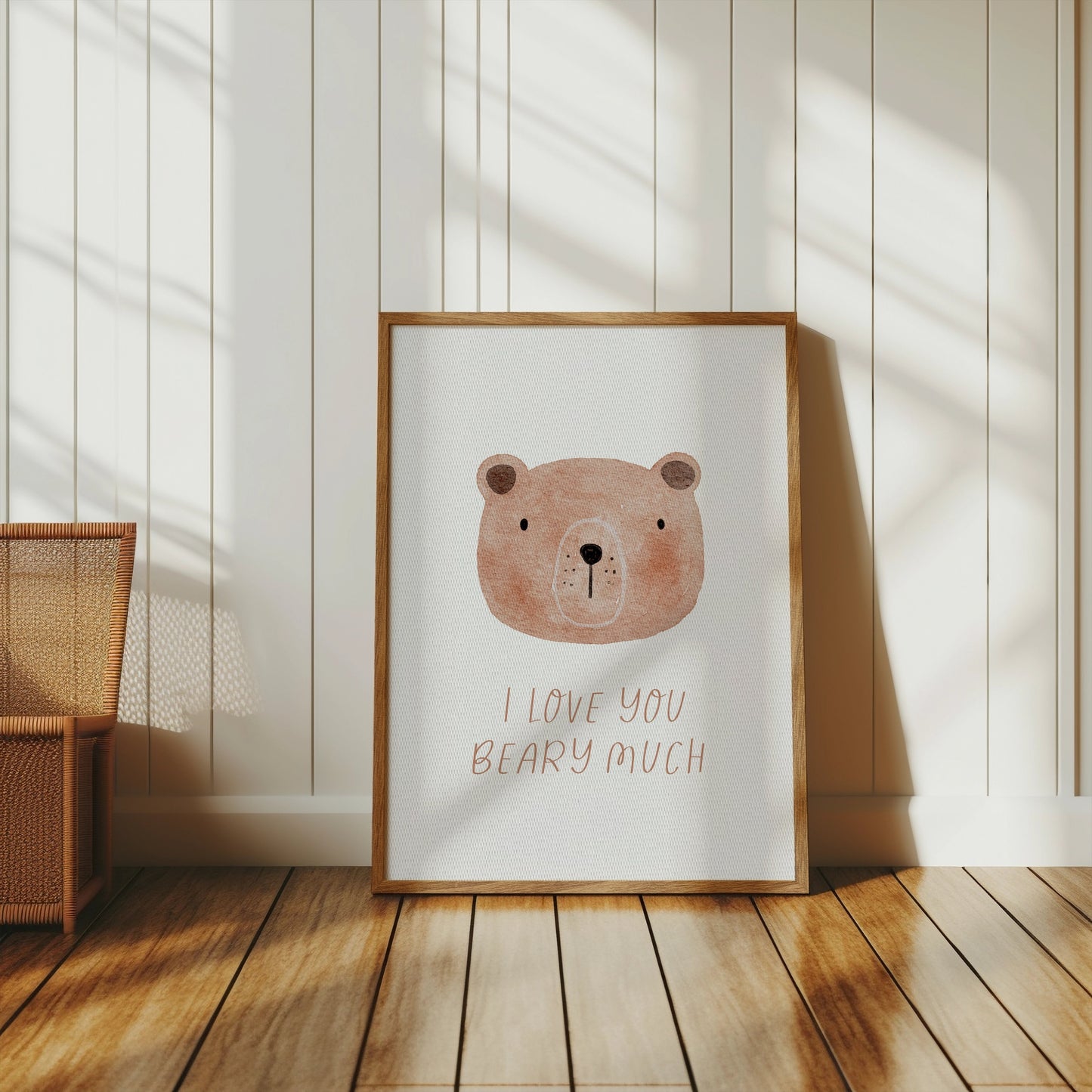 Premium Poster of I Love You Beary Much Cute Bear Illustration Posters
