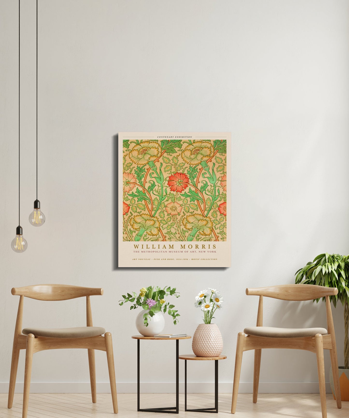Premium Poster of William Morris Centenary Exhibition Canvas Wraps