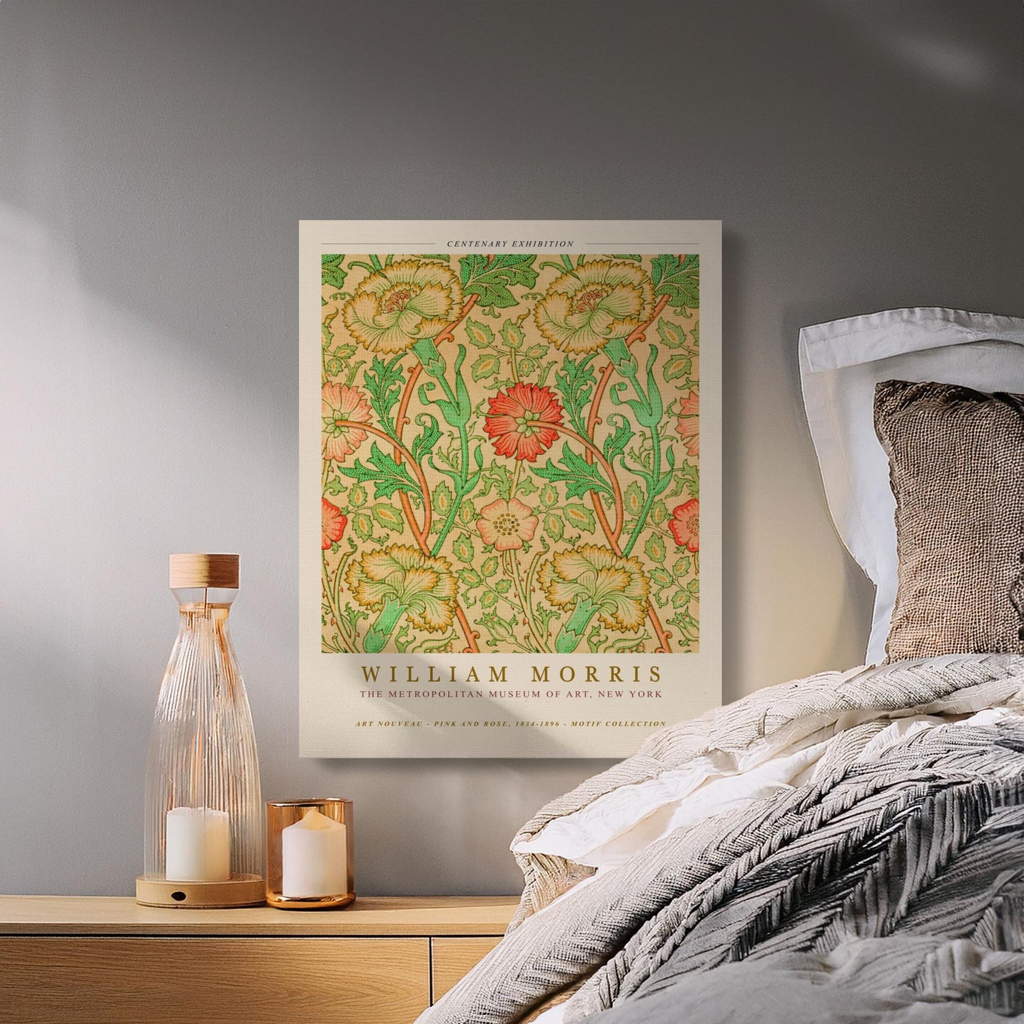 Premium Poster of William Morris Centenary Exhibition Canvas Wraps