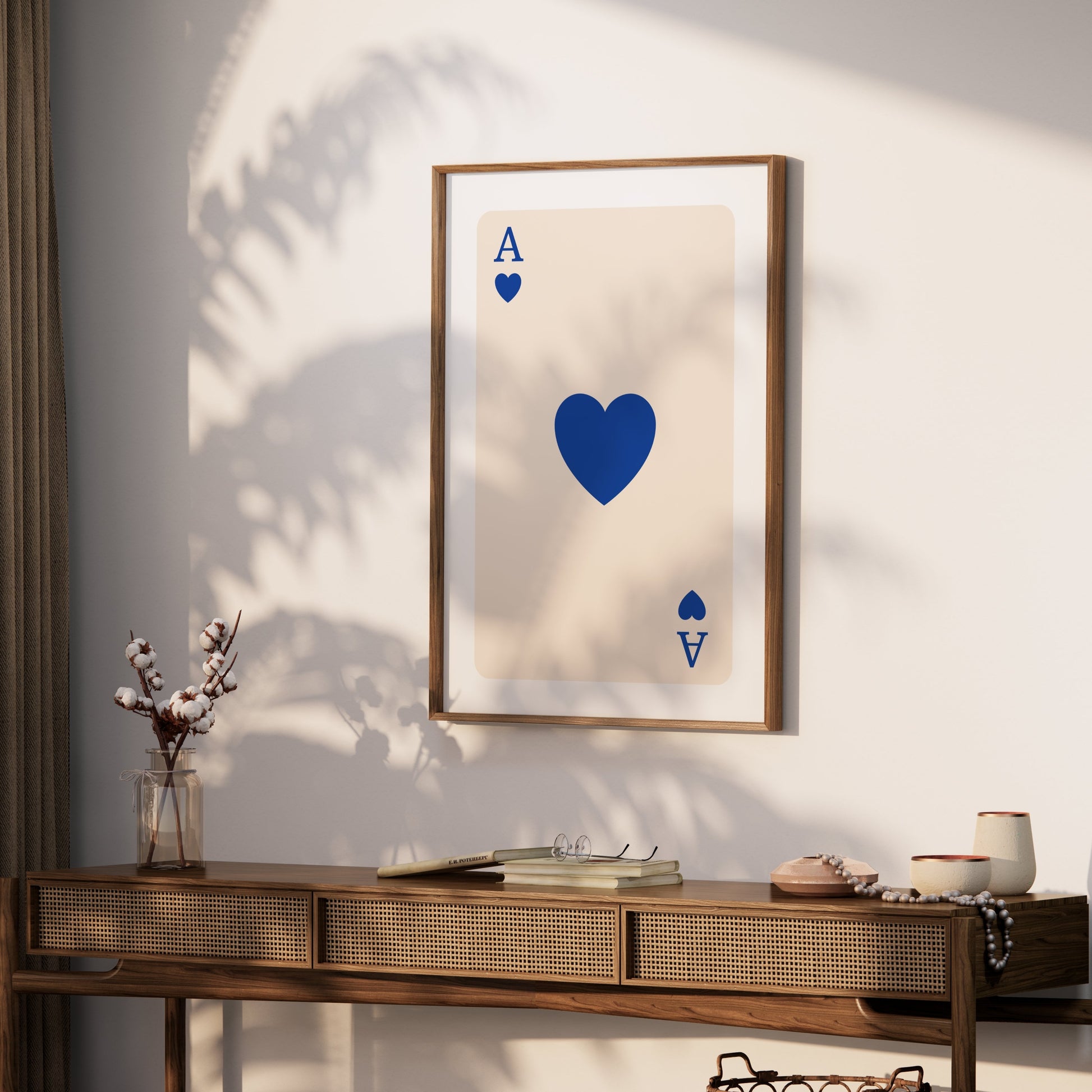 Premium Poster of Ace of Hearts Playing Card Art Print Posters