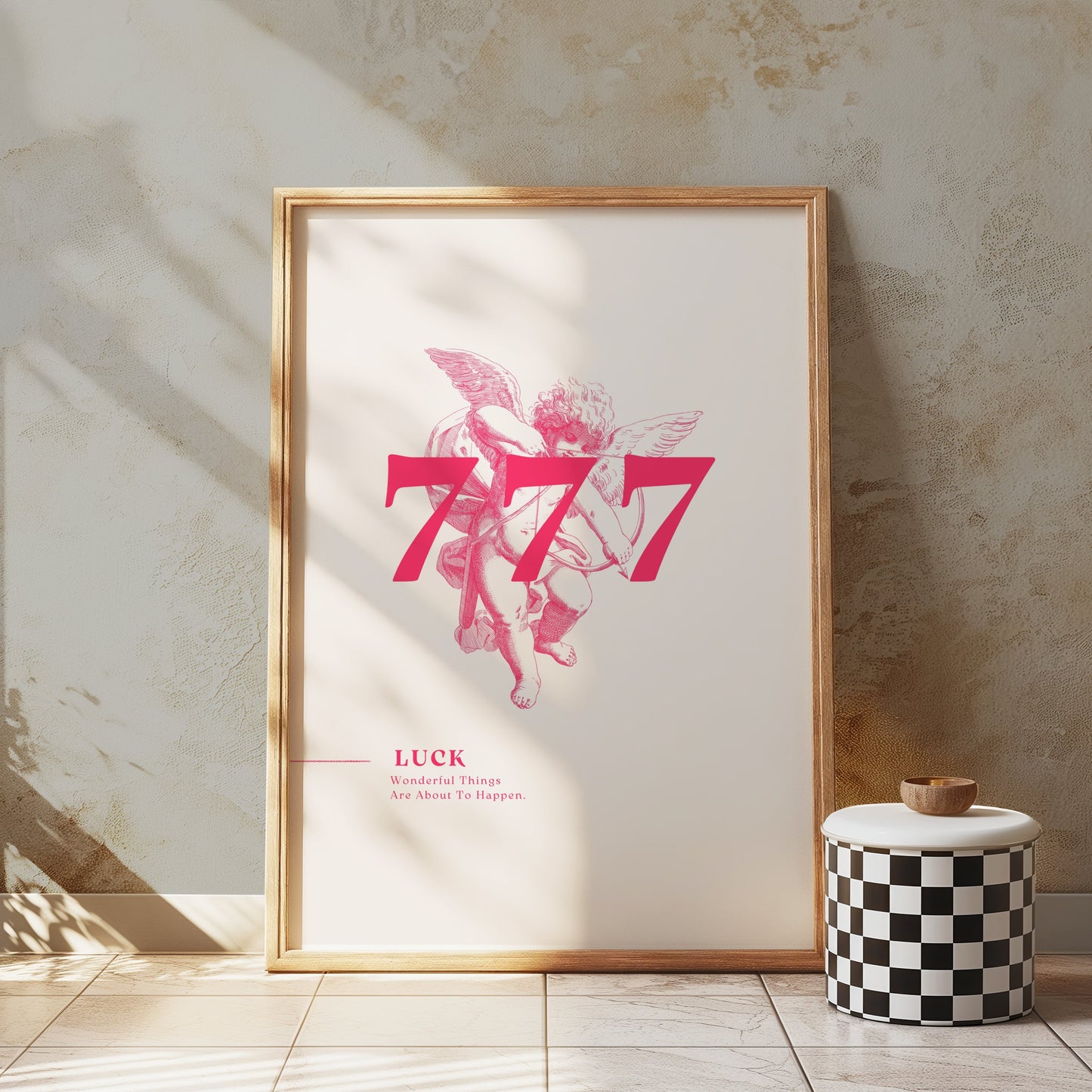 Premium Poster of 777 Angel Poster for Luck Wonderful Things Motivational Posters