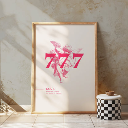 Premium Poster of 777 Angel Poster for Luck Wonderful Things Motivational Posters