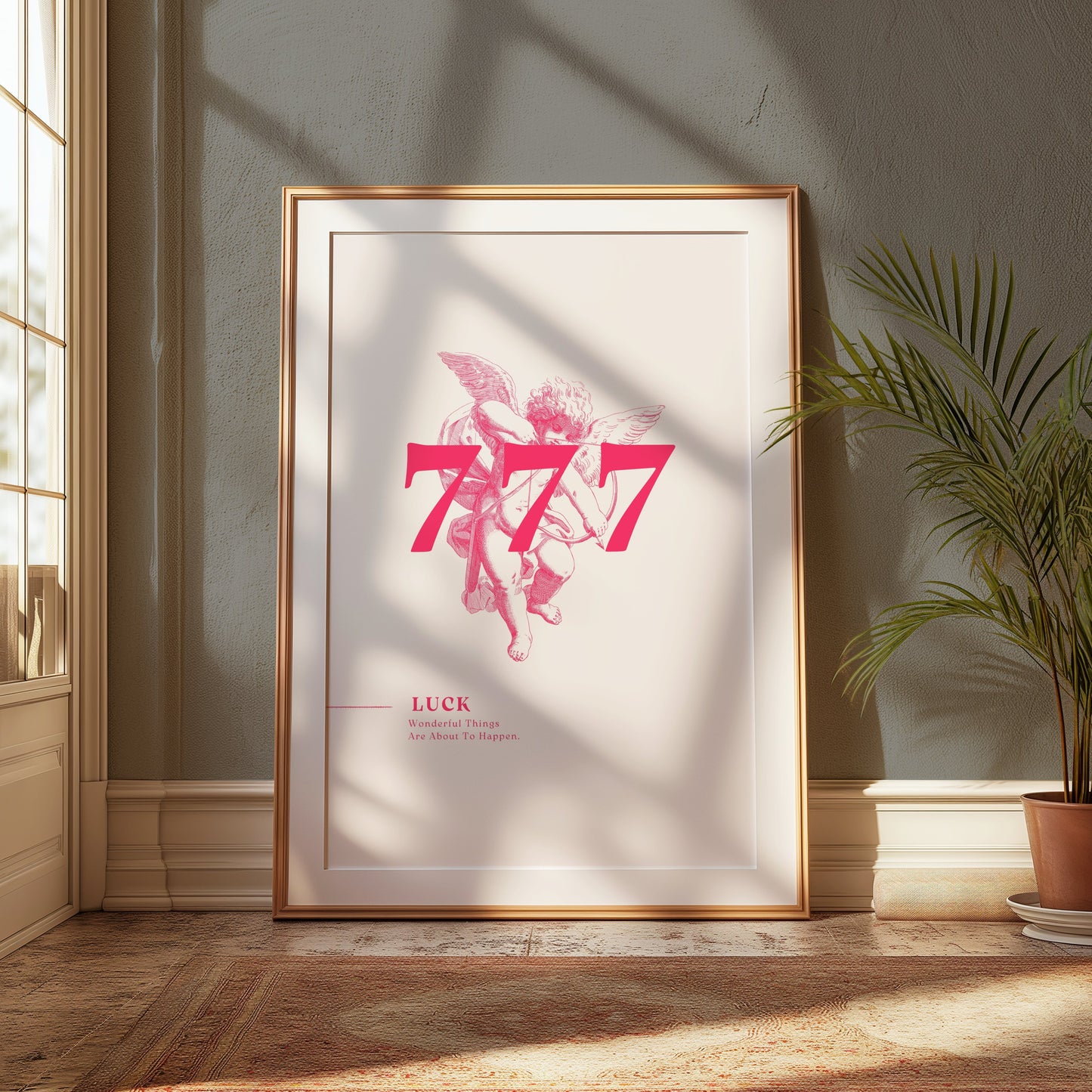 Premium Poster of 777 Angel Poster for Luck Wonderful Things Motivational Posters