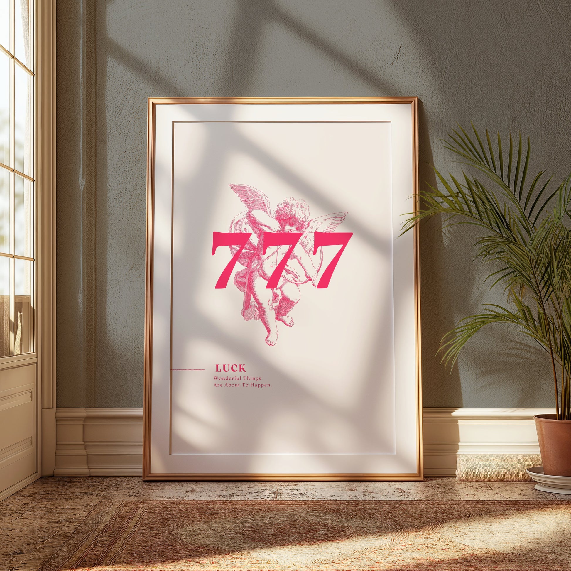 Premium Poster of 777 Angel Poster for Luck Wonderful Things Motivational Posters