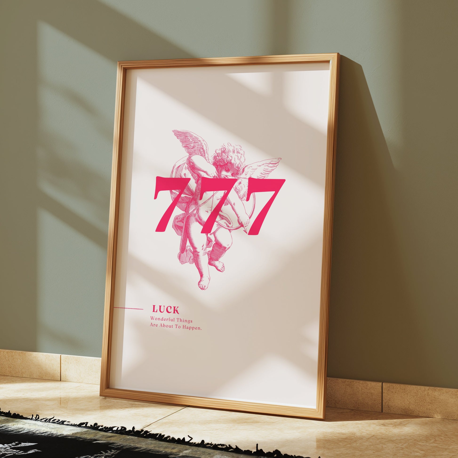 Premium Poster of 777 Angel Poster for Luck Wonderful Things Motivational Posters