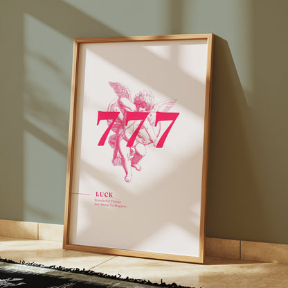 Premium Poster of 777 Angel Poster for Luck Wonderful Things Motivational Posters