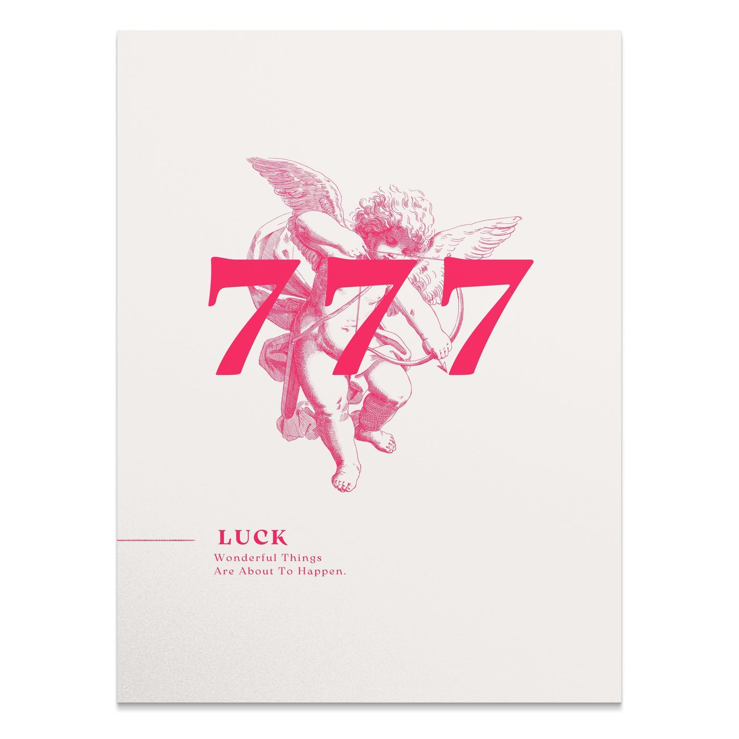 Premium Poster of 777 Angel Poster for Luck Wonderful Things Motivational Posters