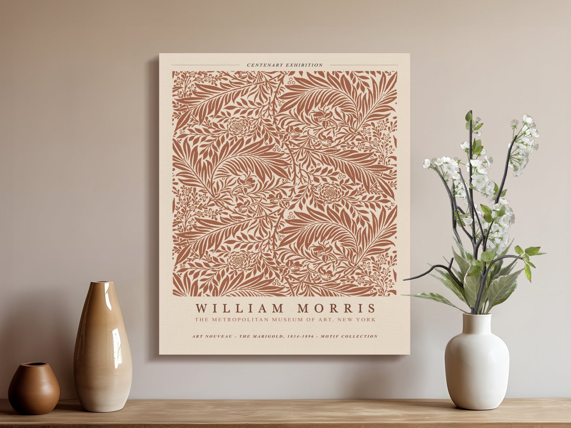 Premium Poster of Centenary Exhibition William Morris Canvas Wraps