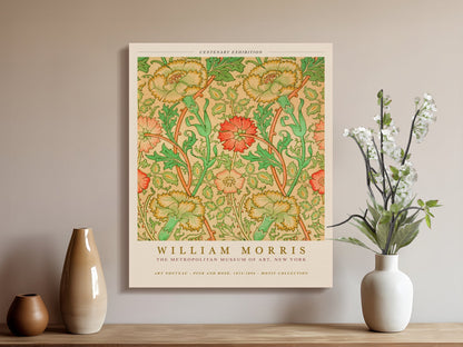 Premium Poster of William Morris Centenary Exhibition Canvas Wraps