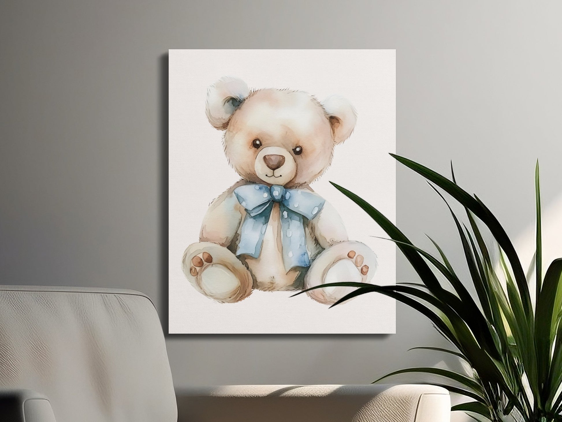Premium Poster of Adorable Teddy Bear Nursery Wall Art Canvas Wraps