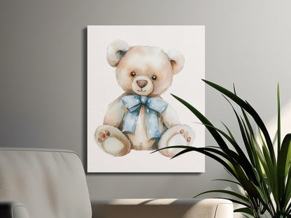 Premium Poster of Adorable Teddy Bear Nursery Wall Art Canvas Wraps