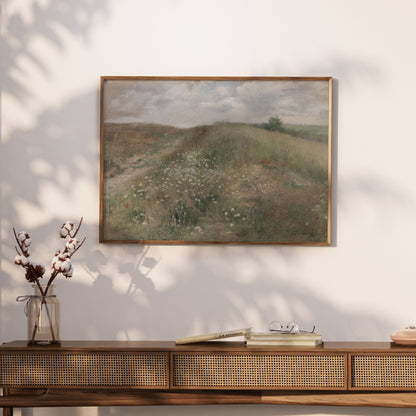 Premium Poster of Serene Countryside Landscape With Wildflowers Posters