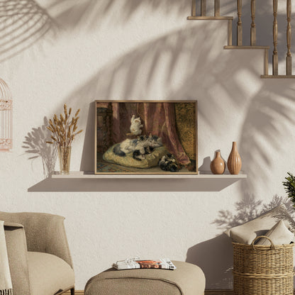 Premium Poster of A Group of Lovely Cats Resting and Playing Posters
