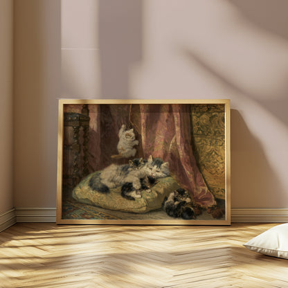 Premium Poster of A Group of Lovely Cats Resting and Playing Posters