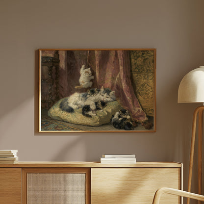 Premium Poster of A Group of Lovely Cats Resting and Playing Posters